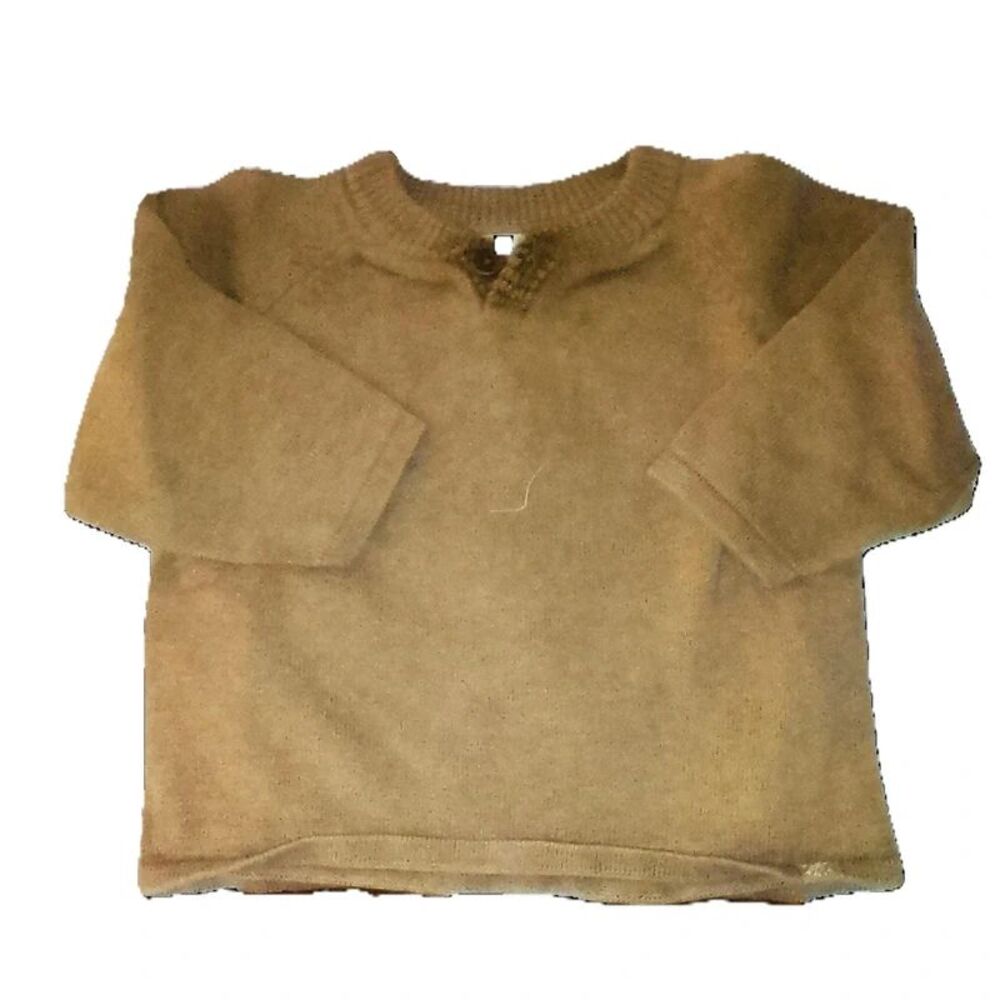 Zara Toddler Brown Knit Henley Sweater/Top